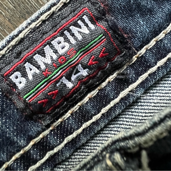 BAMBINI girls jeans sz 14 , lightly distressed - Picture 3 of 11